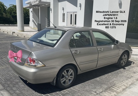 Bhd 1275,  Mitsubishi Lancer Glx, 2011, Automatic, 200000 Km, Car  Engine 1.6 Excellent Bd 1275